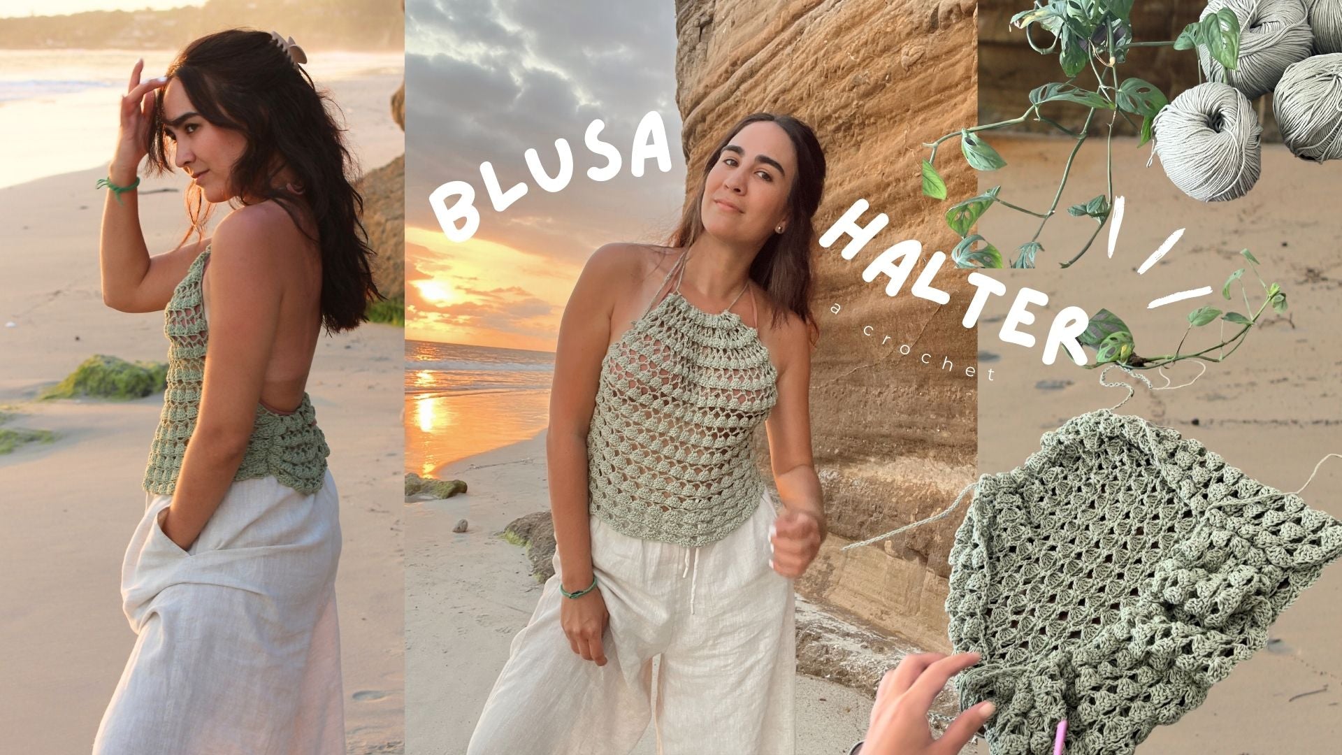 Blusa Halter a crochet DIY CROCHET The Knitting diary